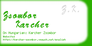 zsombor karcher business card